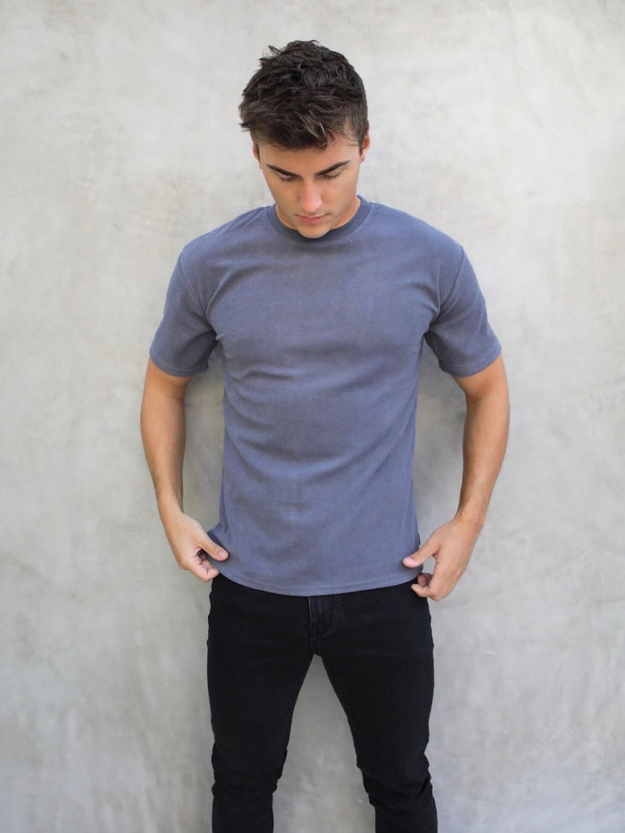 Soft Textured T-Shirt - Slate Grey
