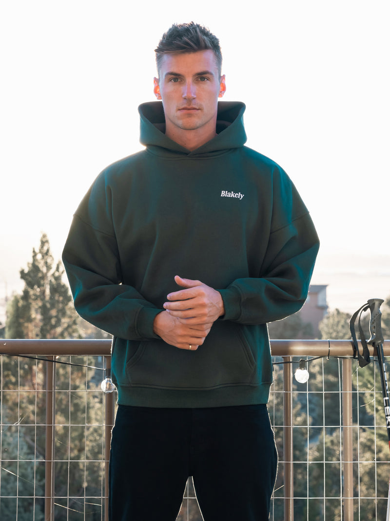 Halden Relaxed Hoodie - Dark Green