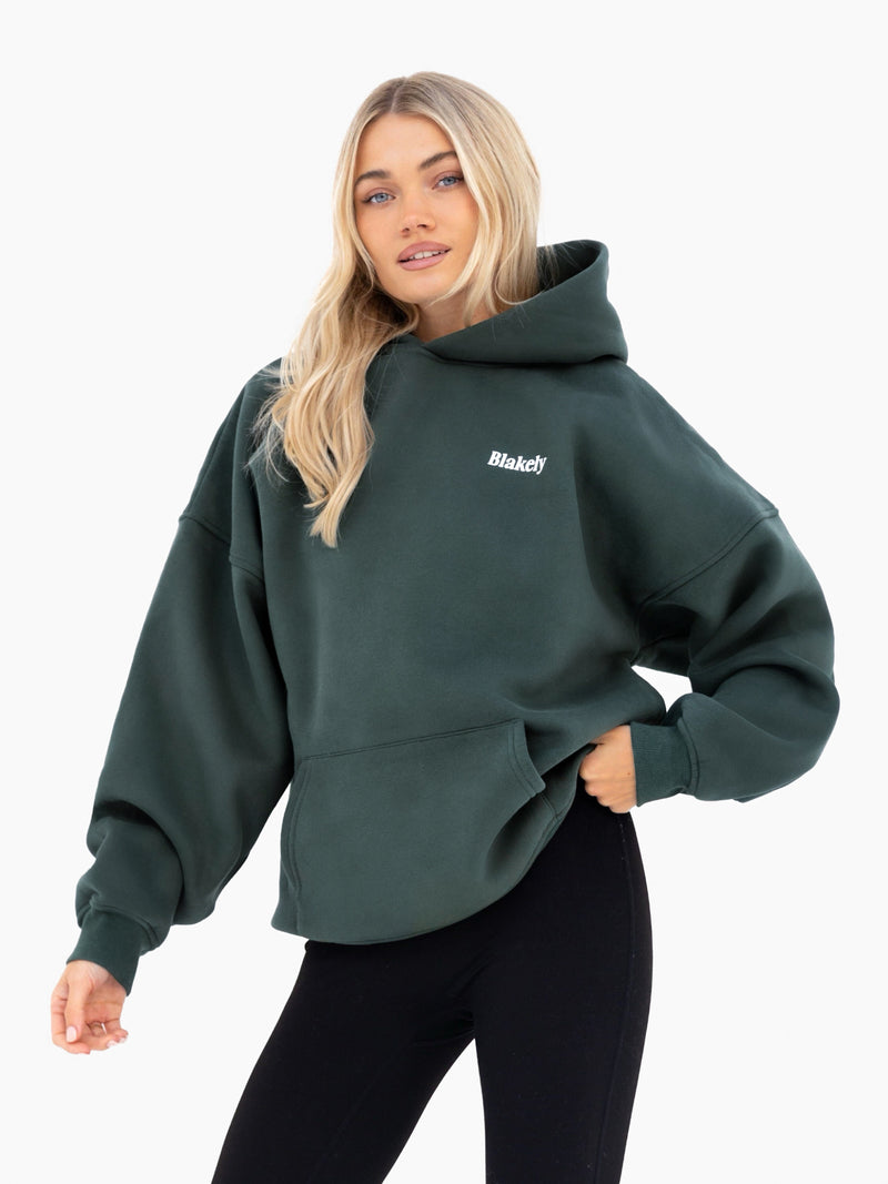 Saskia Oversized Hoodie - Dark Green