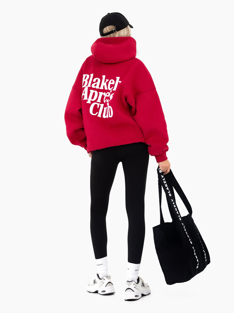 Saskia Oversized Hoodie - Cherry Red