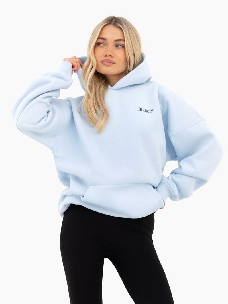 Saskia Oversized Hoodie - Soft Blue