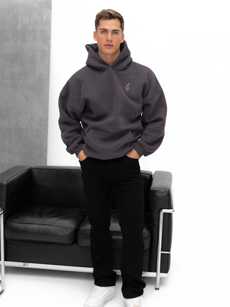Amos Relaxed Hoodie - Charcoal