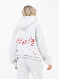 Esme Oversized Hoodie - Marl White