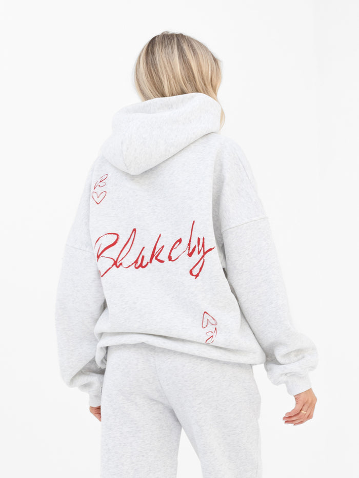 Esme Oversized Hoodie - Marl White