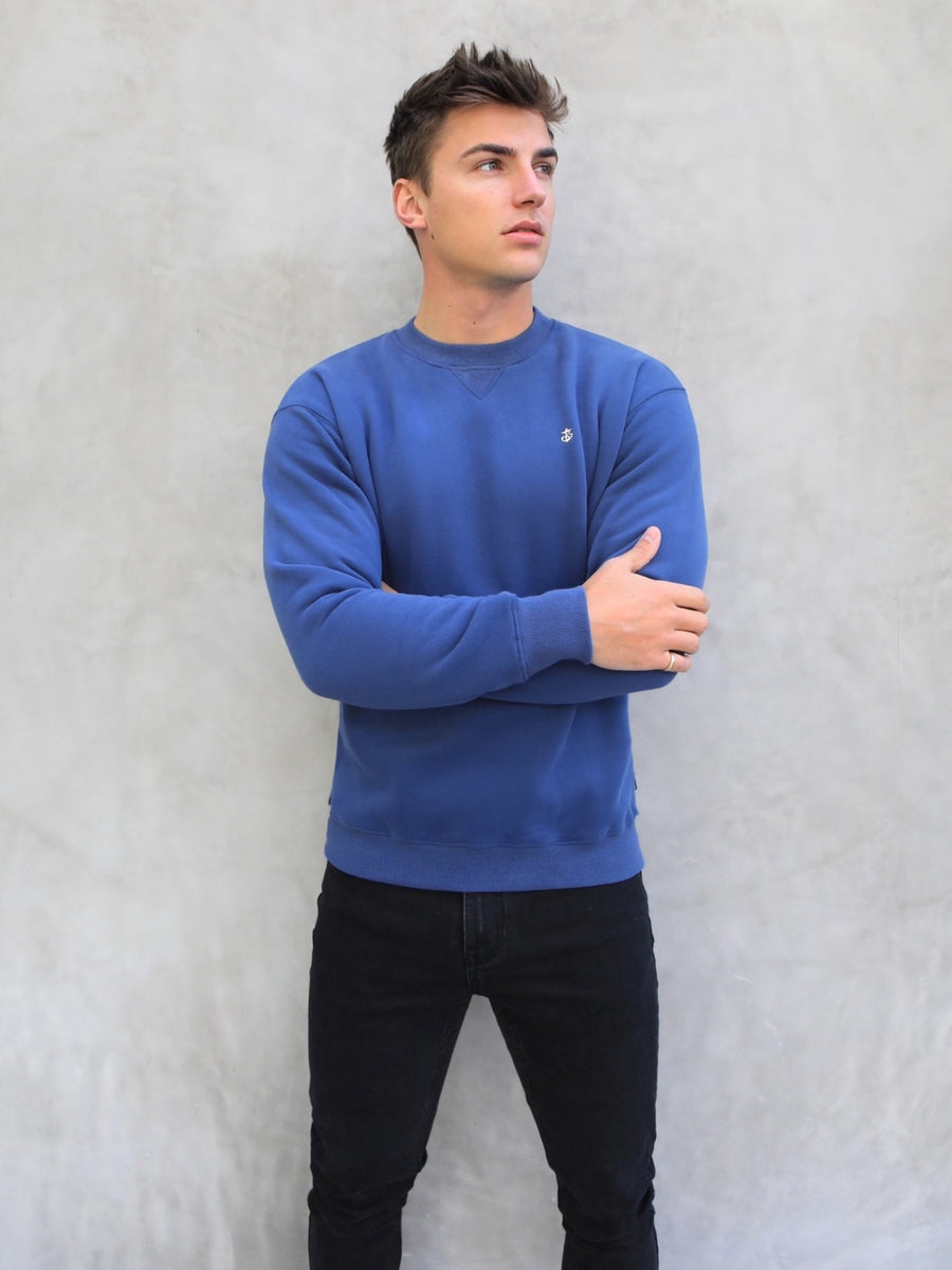 Preston Relaxed Jumper - Navy