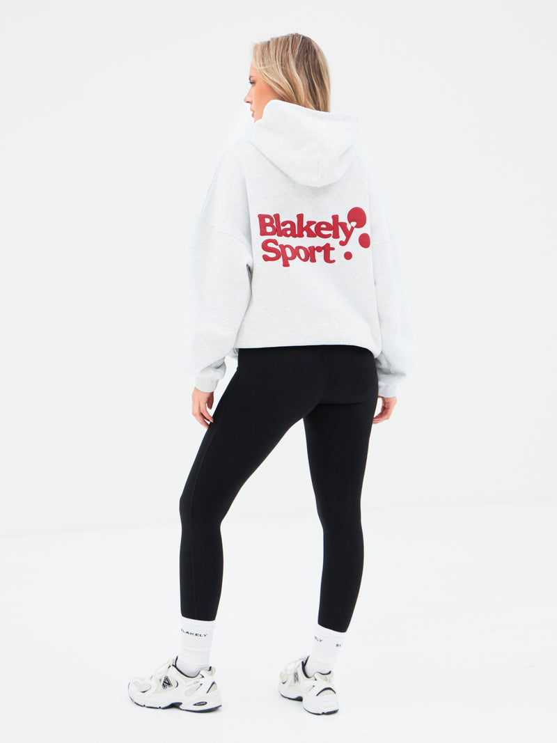 Motion Oversized Hoodie - Marl White