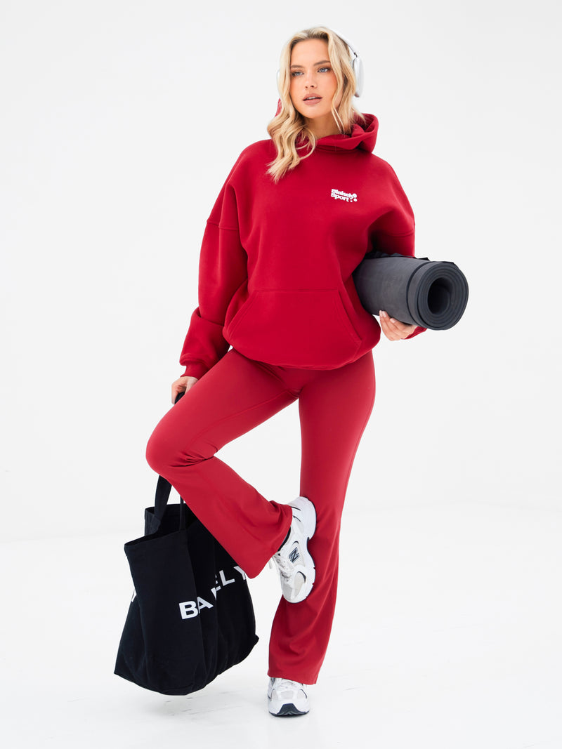 Ultimate Flared Leggings - Cherry Red