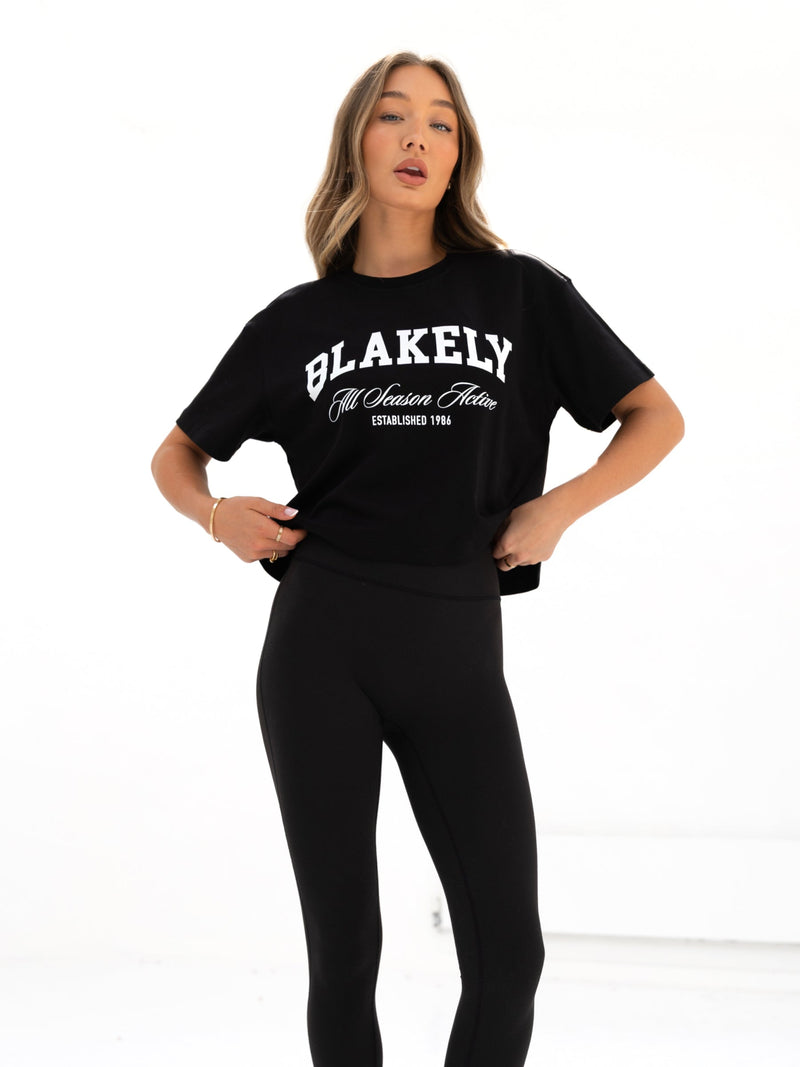 Melrose Cropped T-Shirt - Black