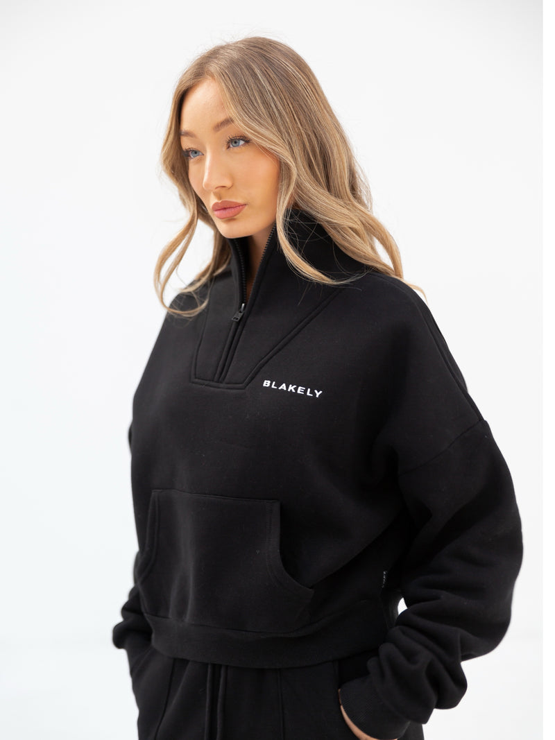 Everyday 1/4 Zip Sweater - Black