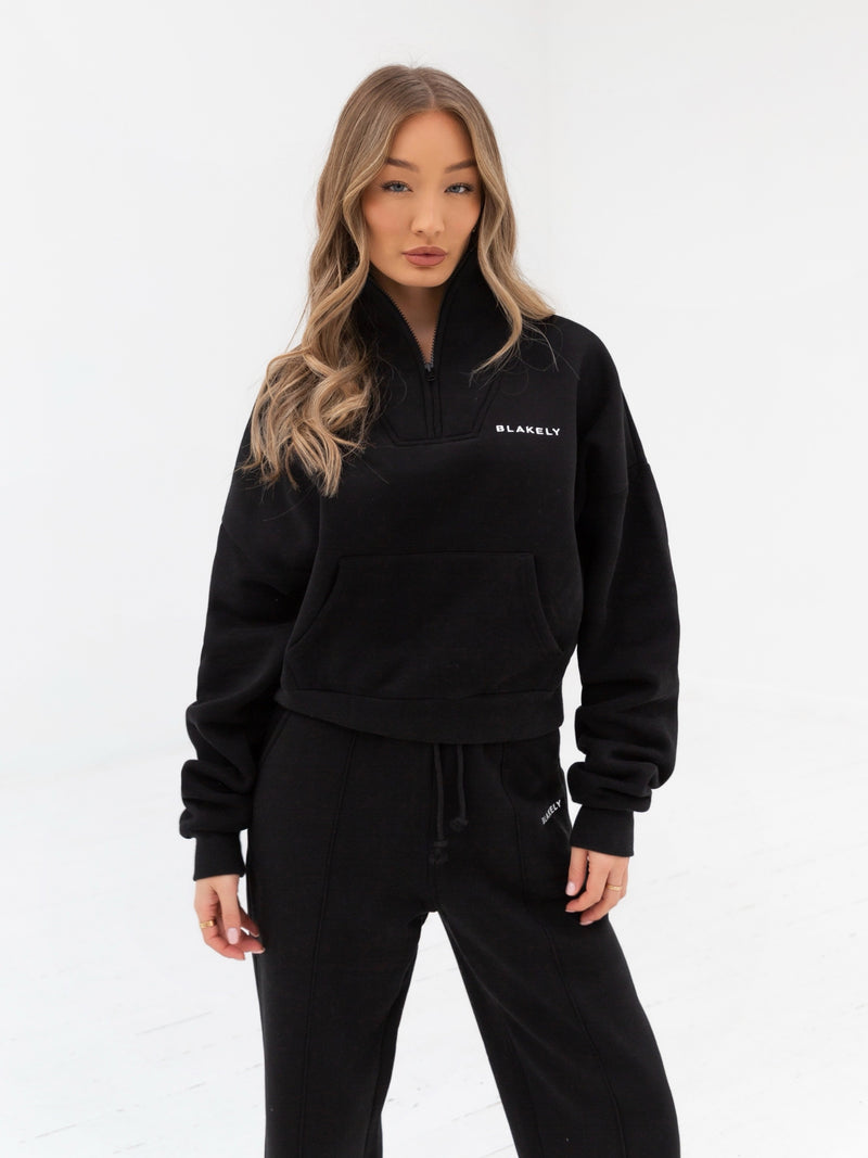 Everyday 1/4 Zip Sweater - Black