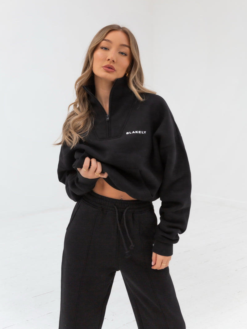 Everyday 1/4 Zip Sweater - Black