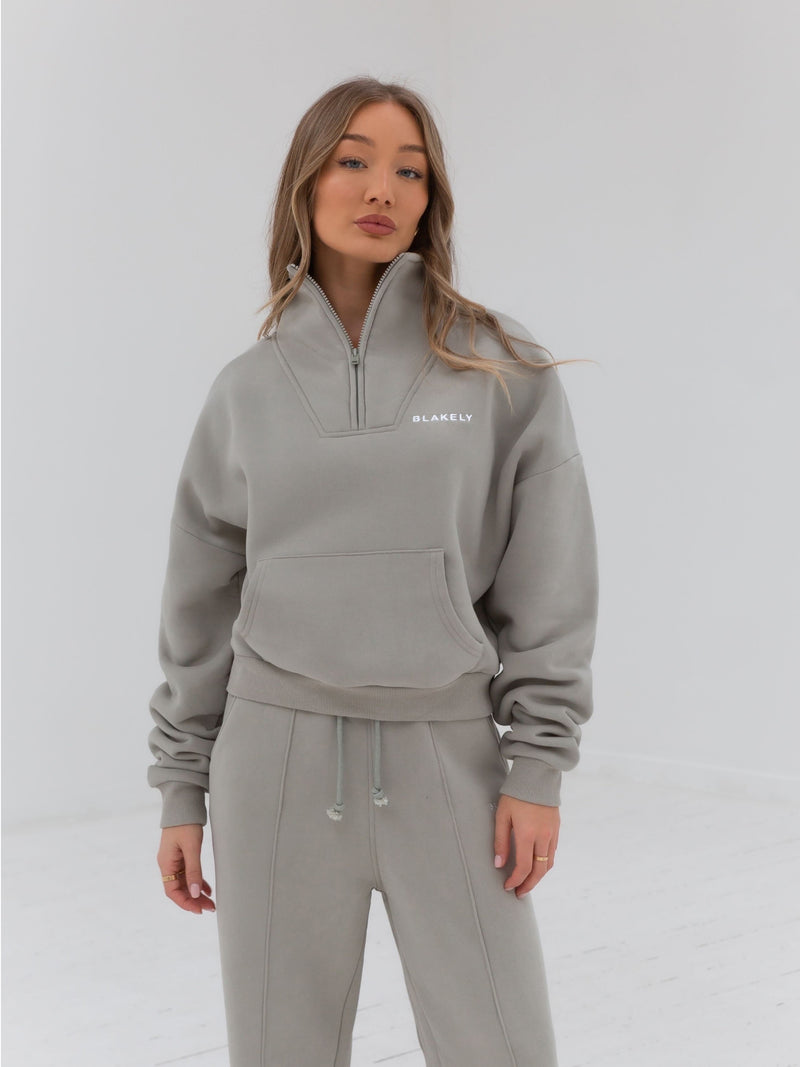 Everyday 1/4 Zip Sweater - Grey