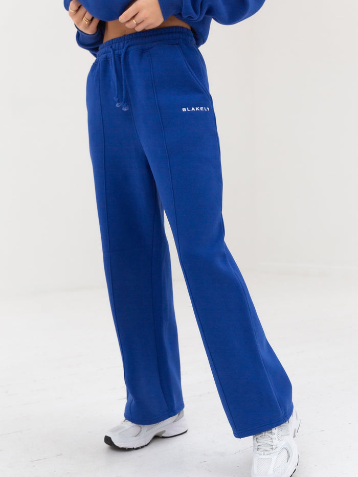 Everyday Wide Leg Sweatpants - Cobalt Blue