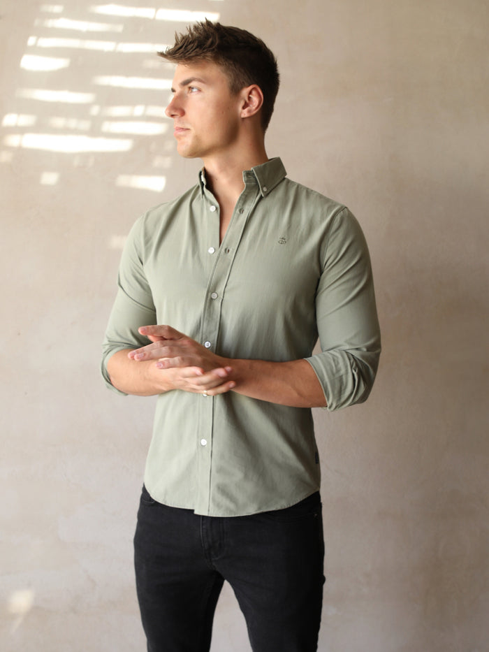 Sedona Slim Fit Shirt - Khaki Green