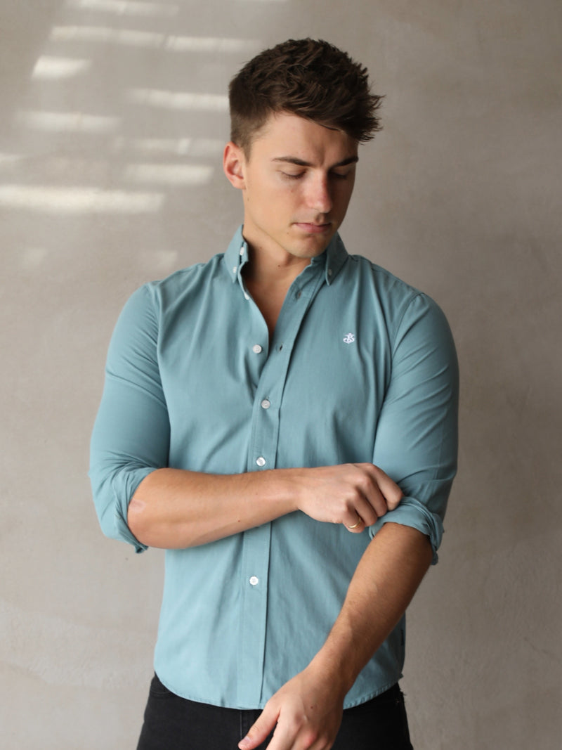 Carson Slim Fit Shirt - Sea Green