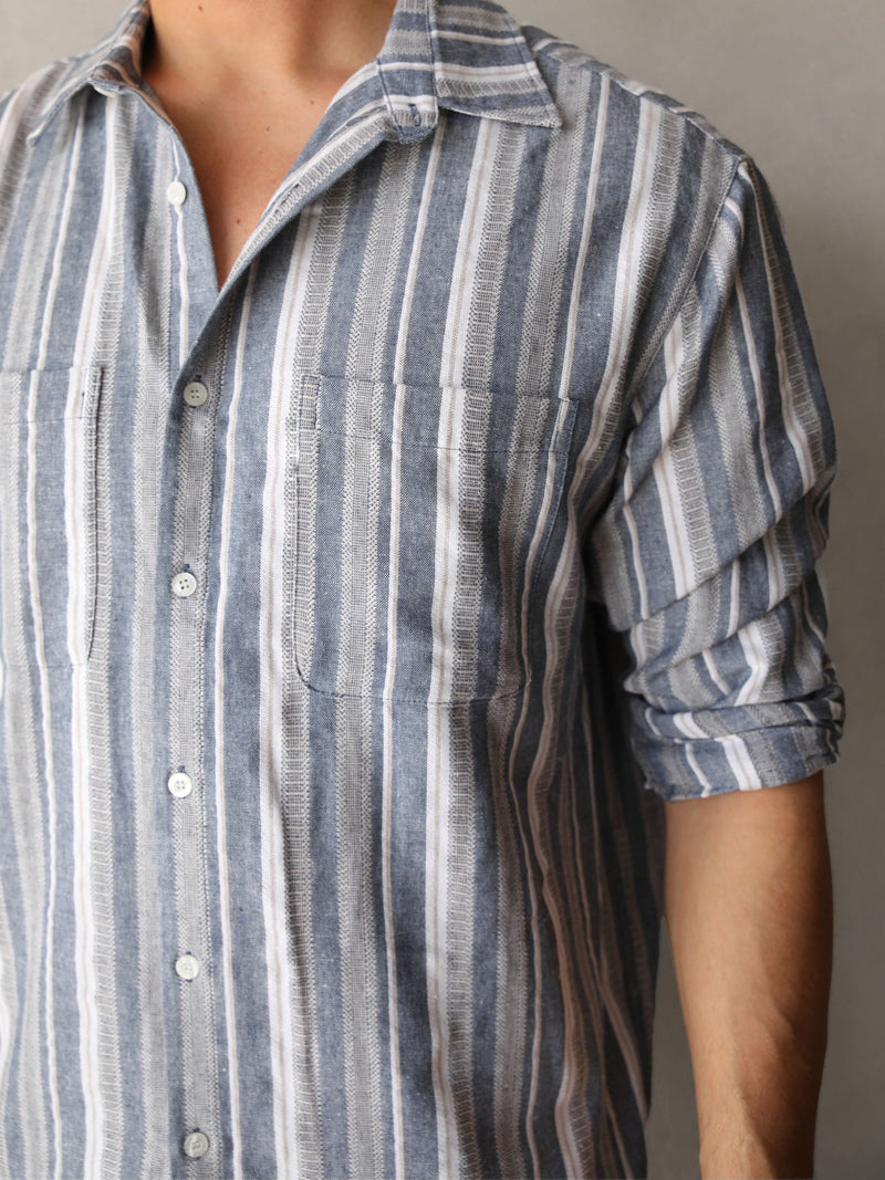 Rialto Stripe Shirt - Blue