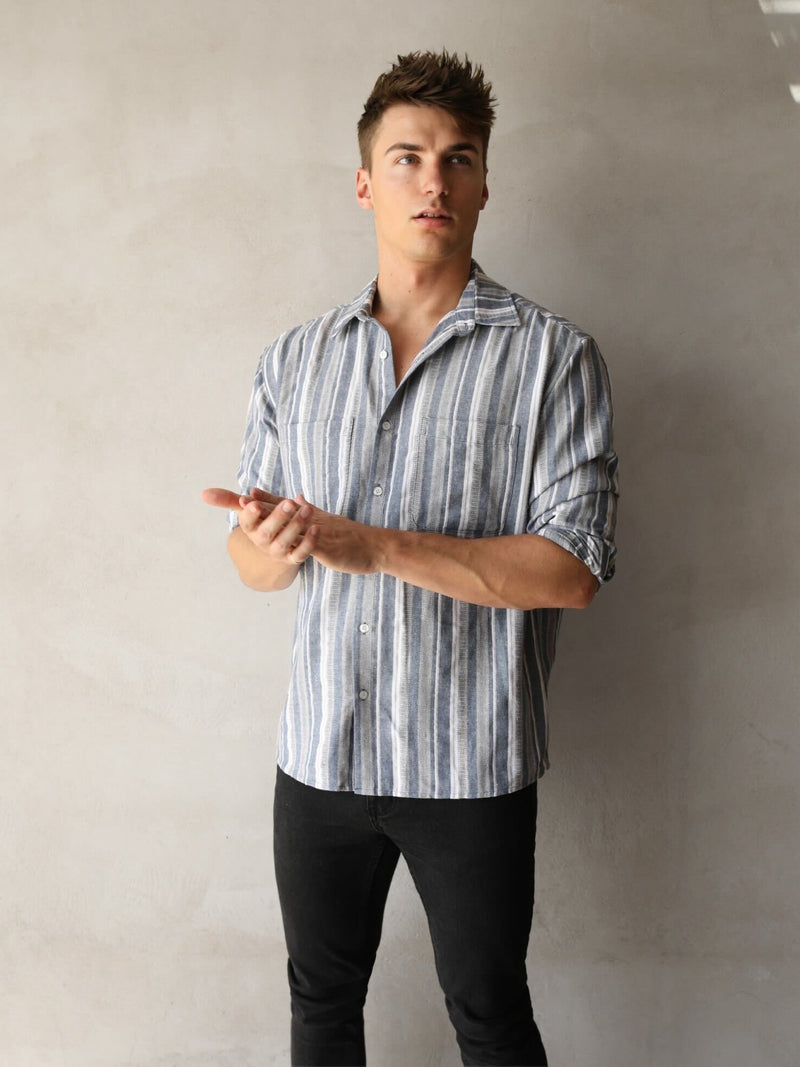 Rialto Stripe Shirt - Blue