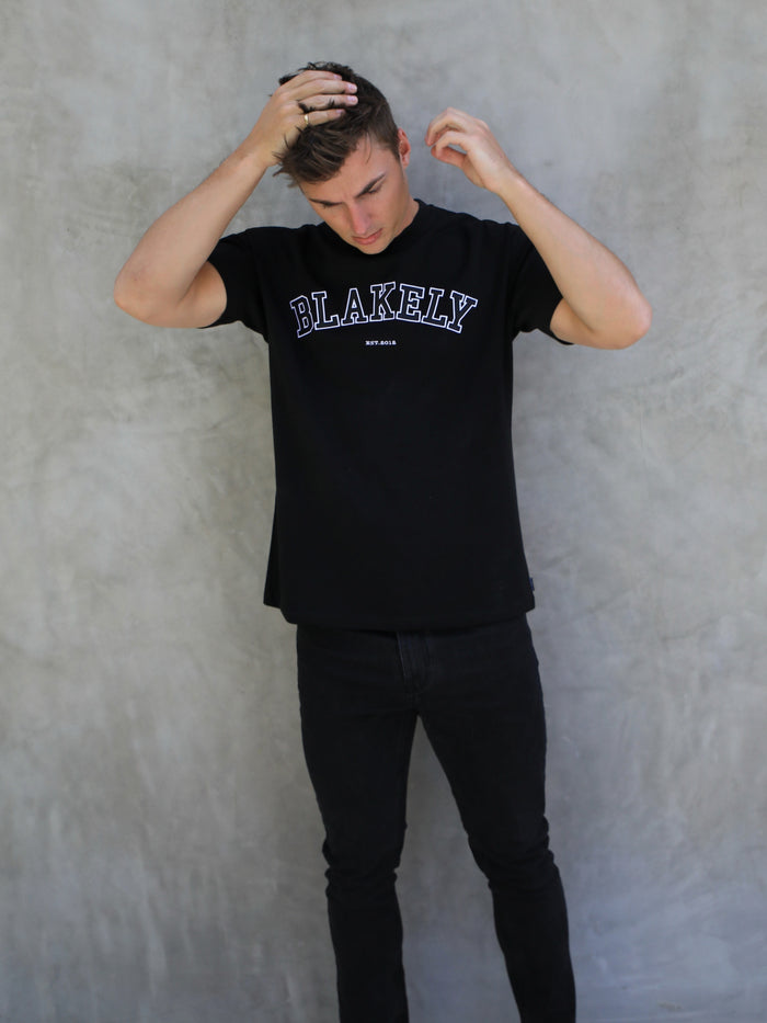 Varsity Relaxed T-Shirt - Black