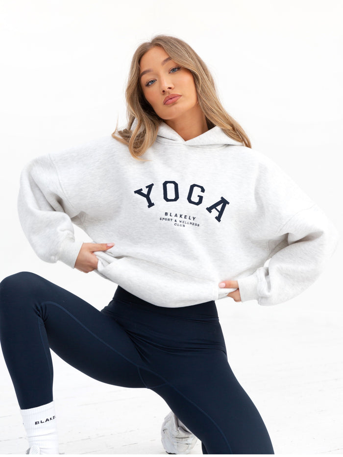 Yoga Oversized Hoodie - Marl White