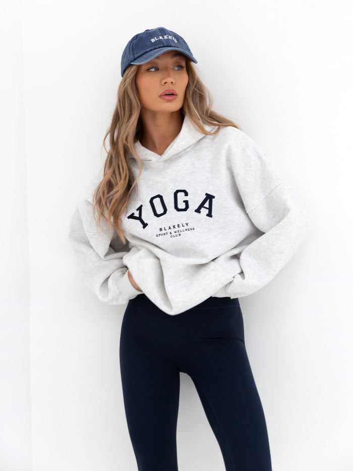 Yoga Oversized Hoodie - Marl White