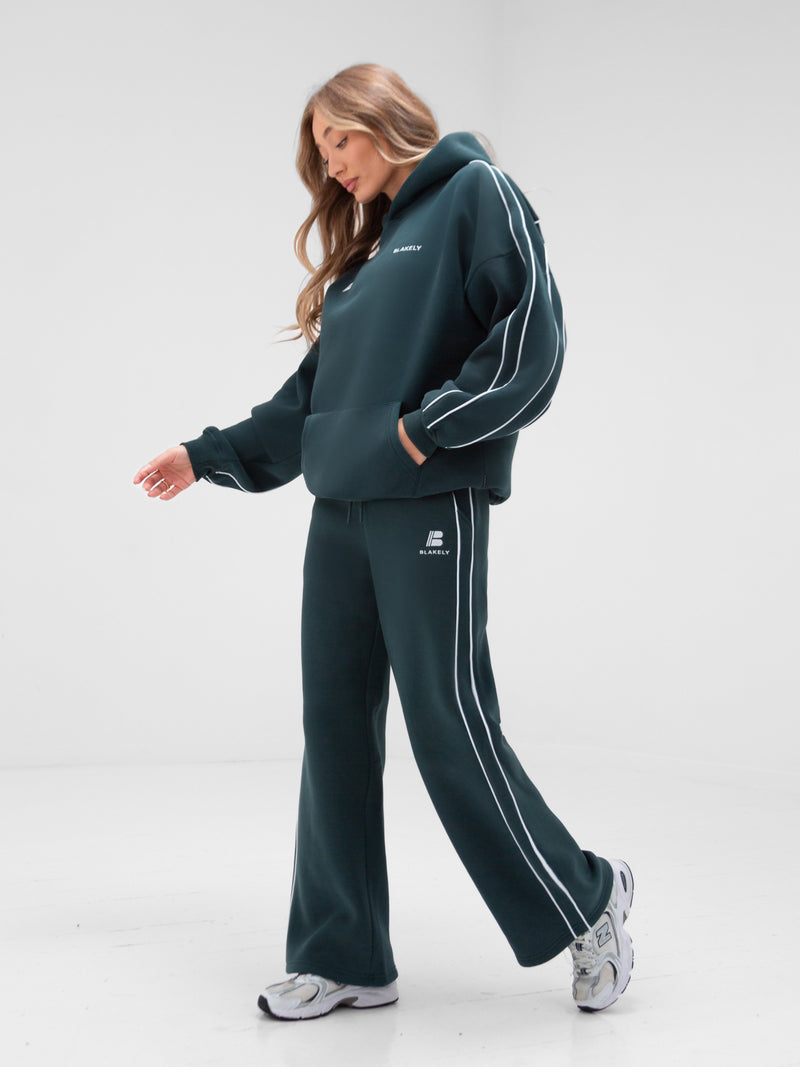 Apex Wide Leg Sweatpants - Teal Green