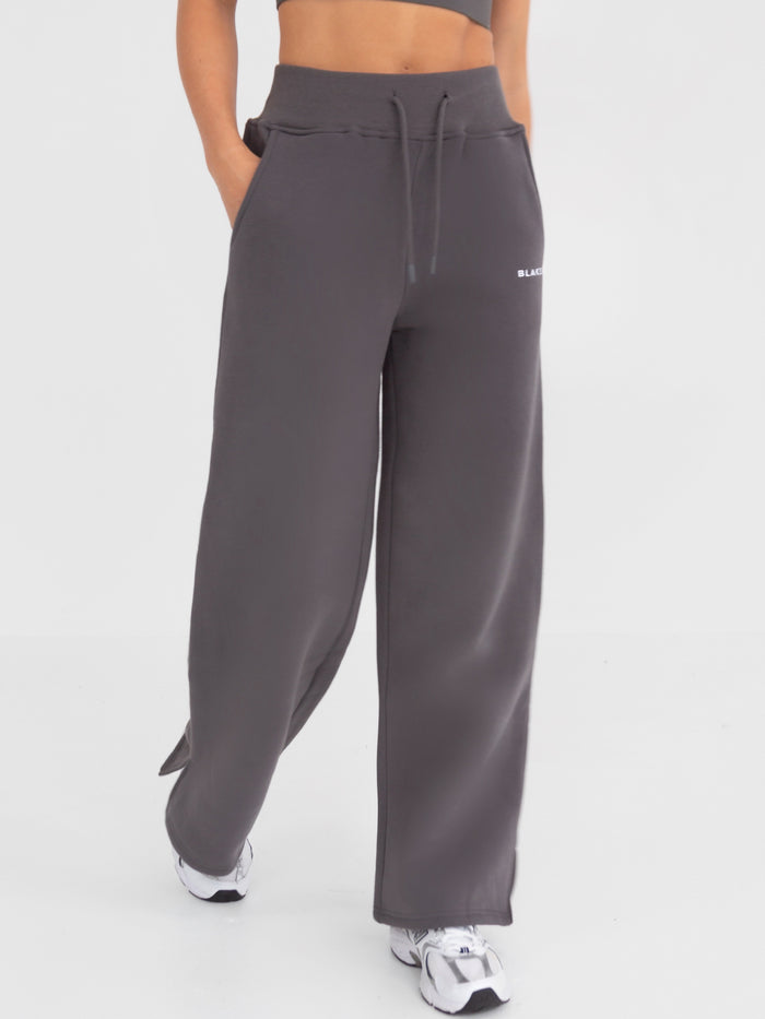 Soho Wide Leg Sweatpants - Charcoal