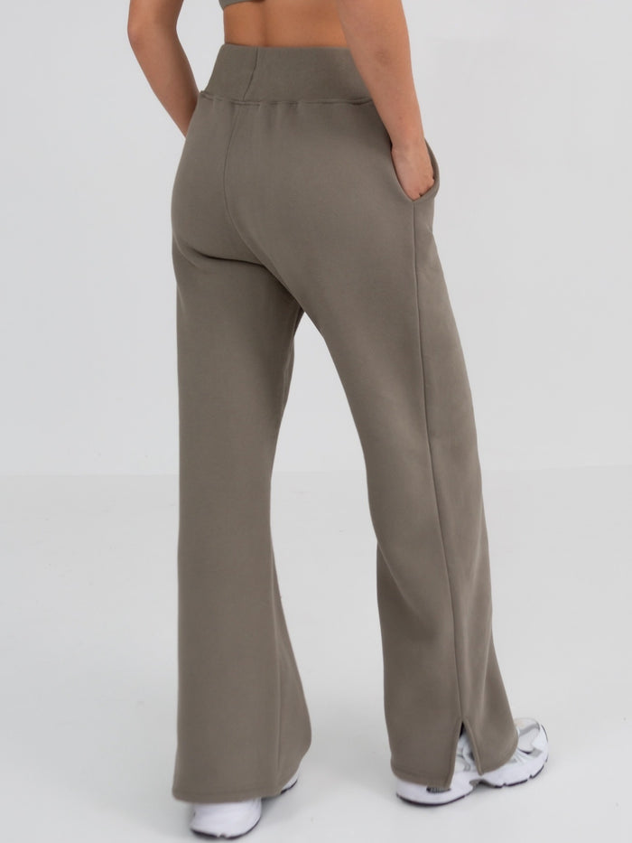 Soho Wide Leg Sweatpants - Safari Green