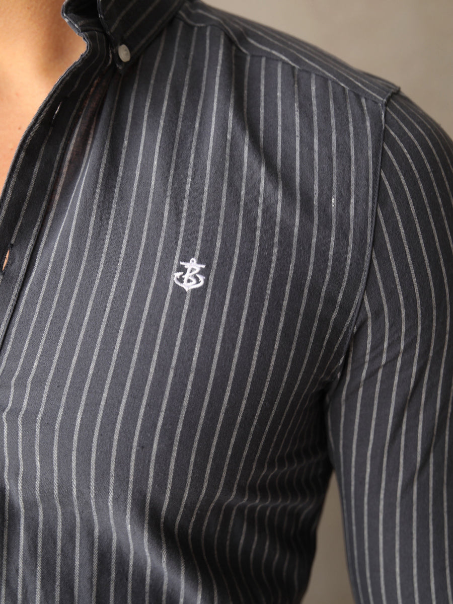 Modena Stripe Shirt - Navy