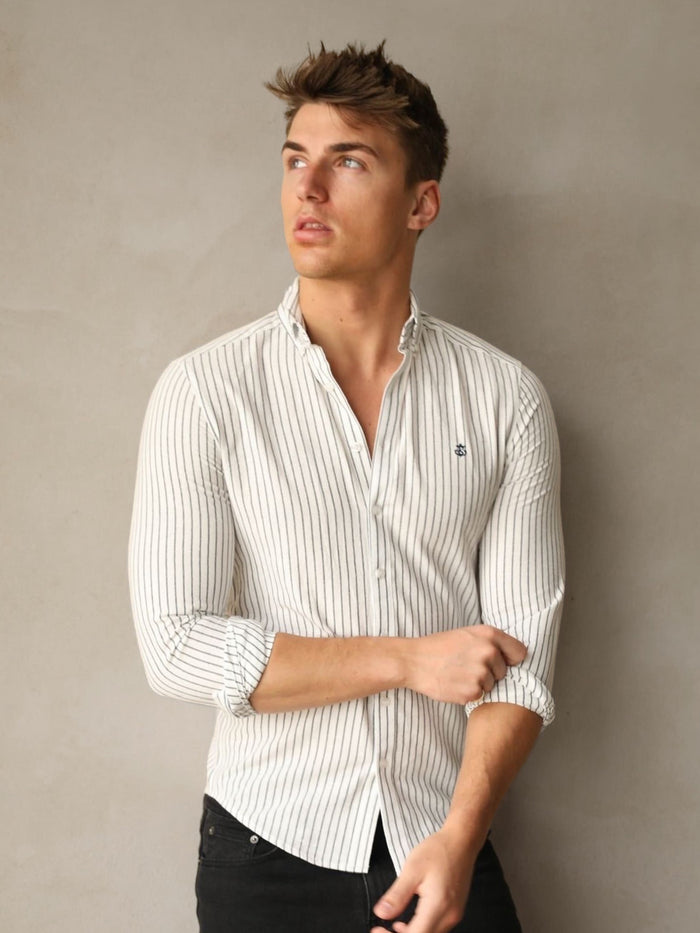 Modena Stripe Shirt - White