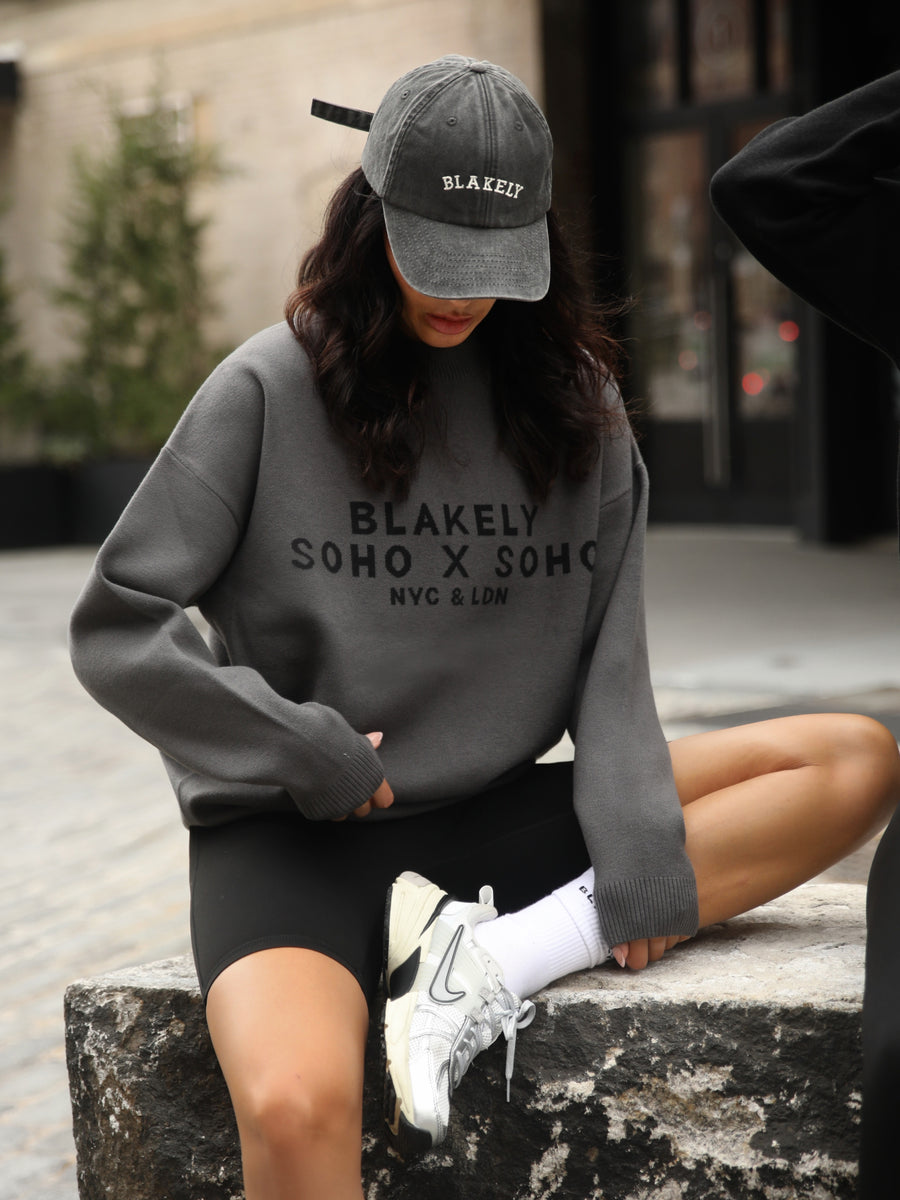 Soho Oversized Knitted Jumper - Charcoal