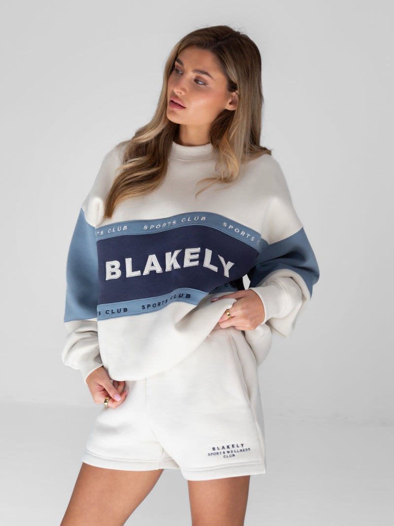 Alpine Oversized Sweater - Navy/Chalk