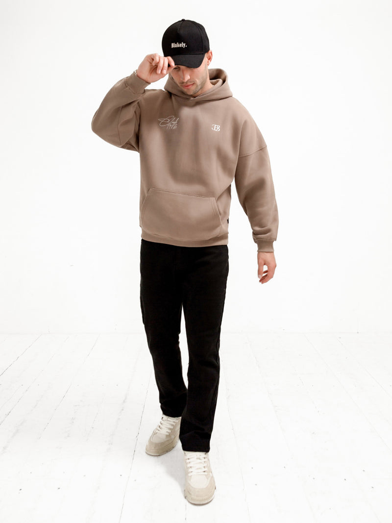 Club Relaxed Hoodie - Brown