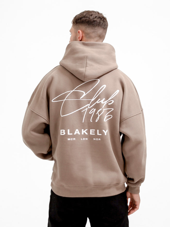 Club Relaxed Hoodie - Brown