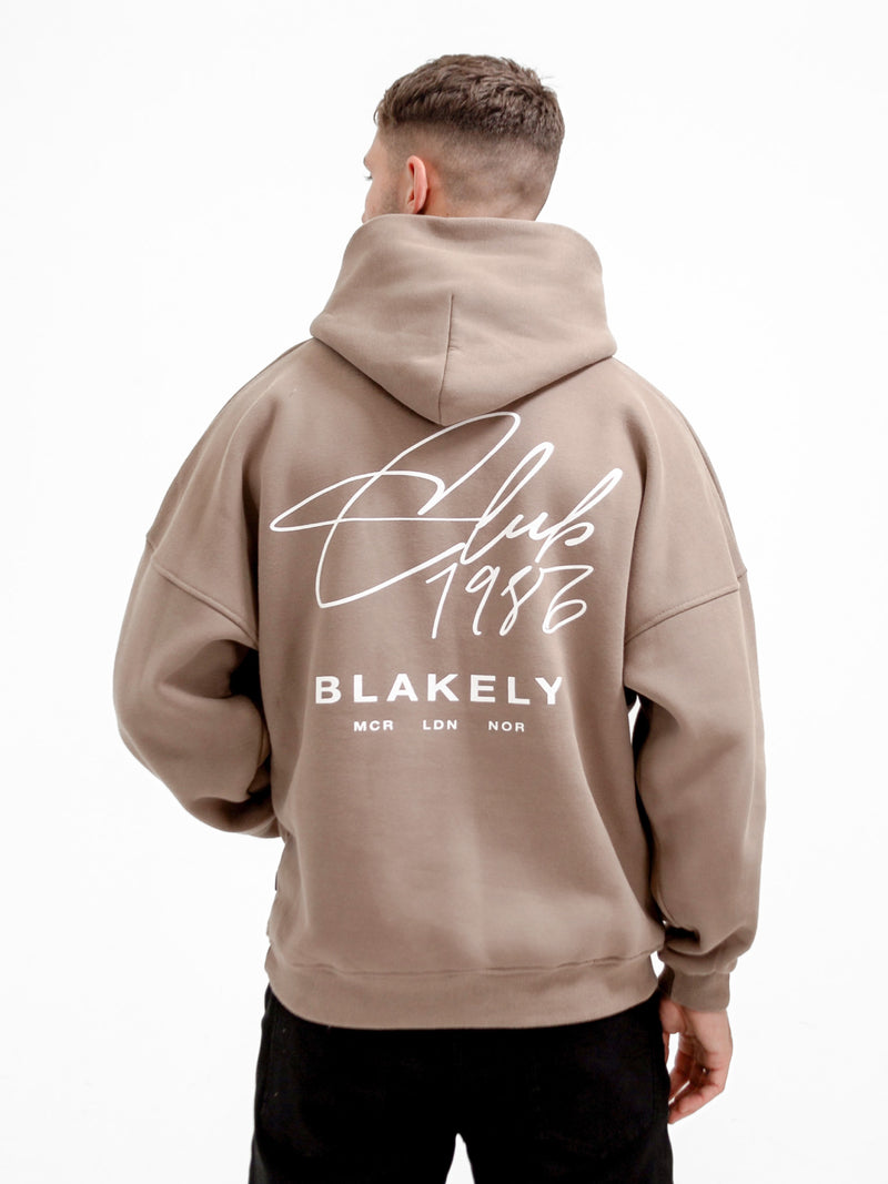 Club Relaxed Hoodie - Brown