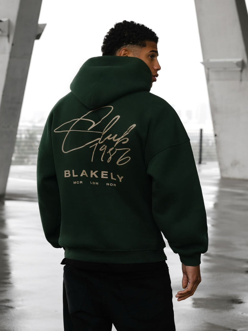 Club Relaxed Hoodie - Forest Green