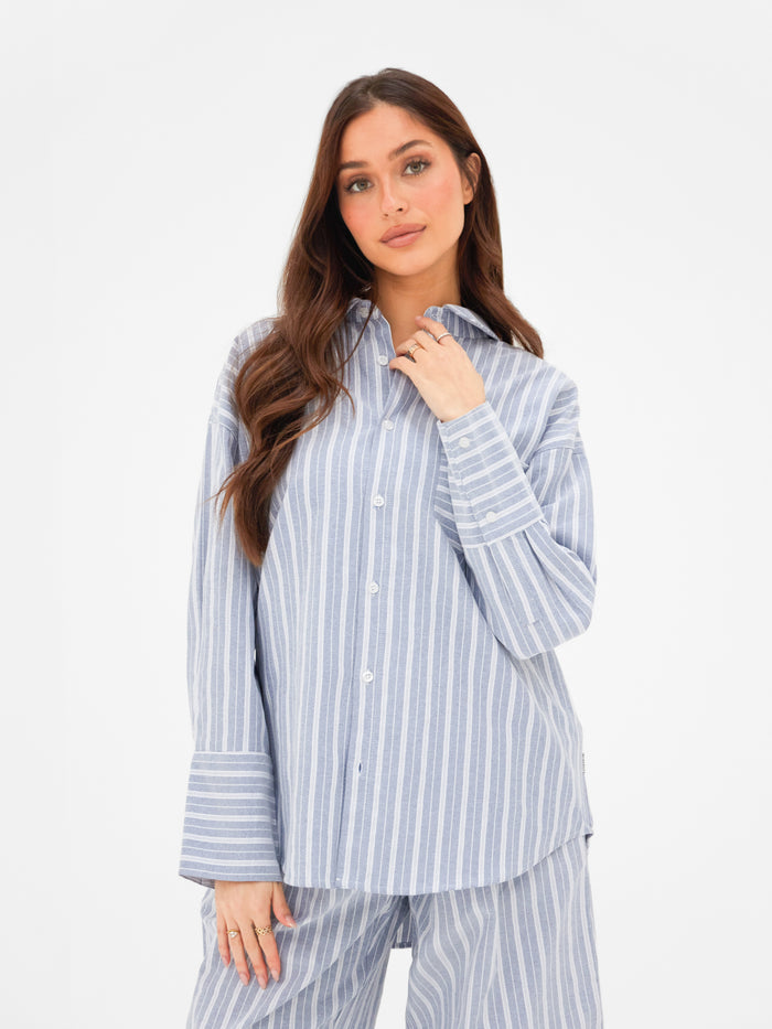 Elena Stripe Shirt - Blue
