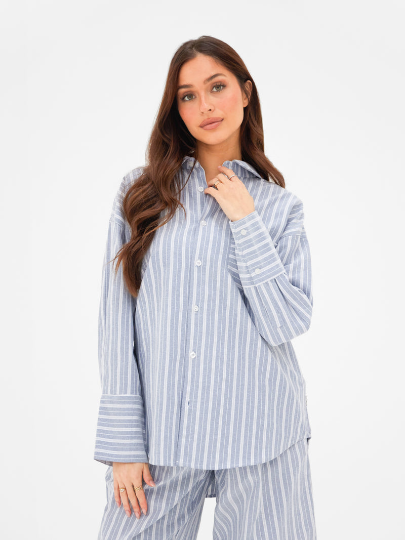 Elena Stripe Shirt - Blue