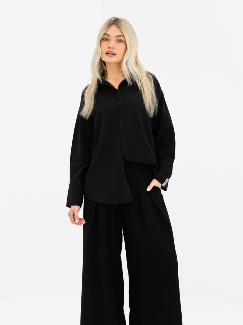 Sabrina Oversized Shirt - Black