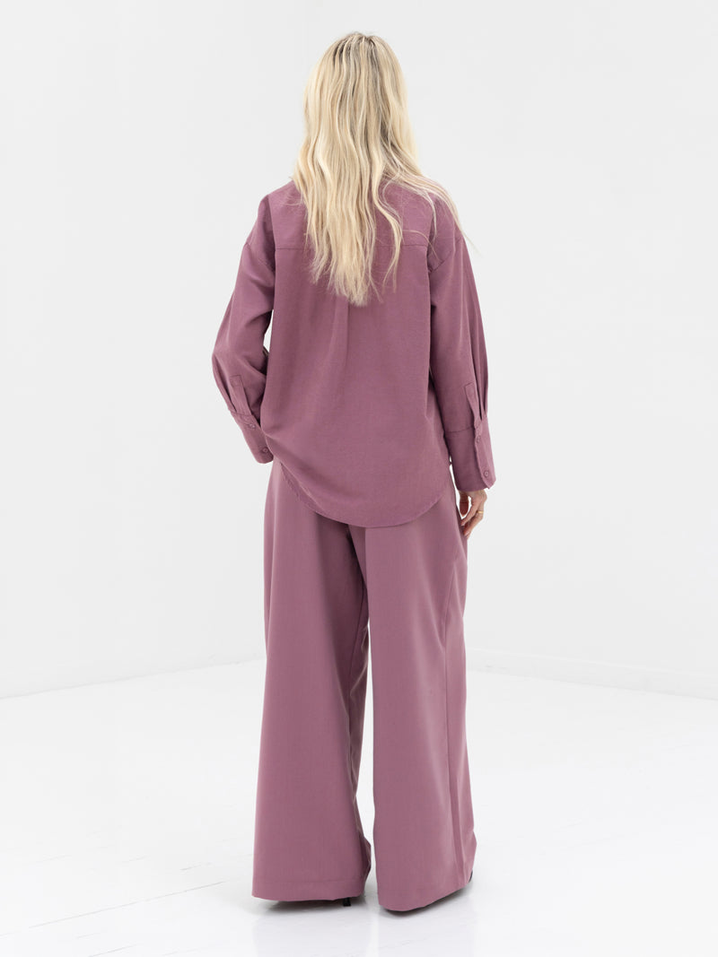 Sabrina Oversized Shirt - Dusty Rose