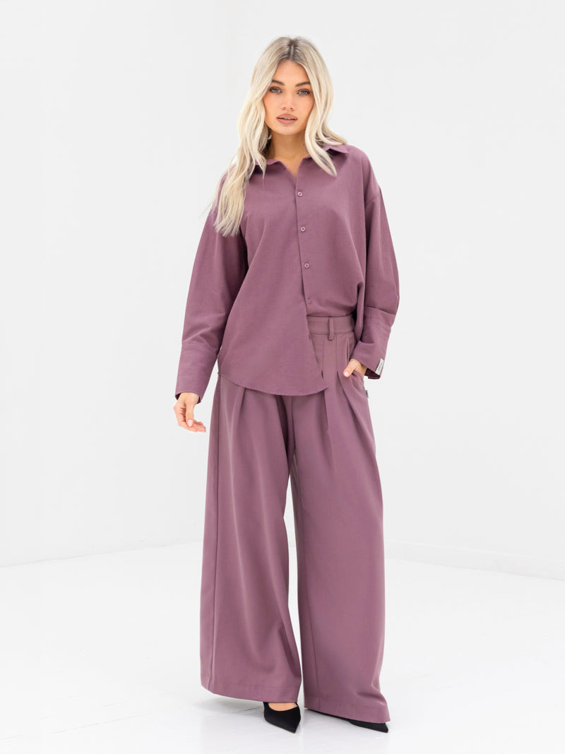Sabrina Oversized Shirt - Dusty Rose