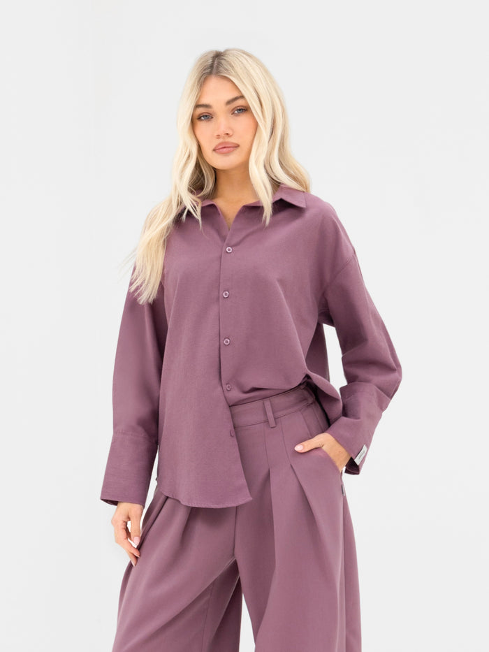 Sabrina Oversized Shirt - Dusty Rose