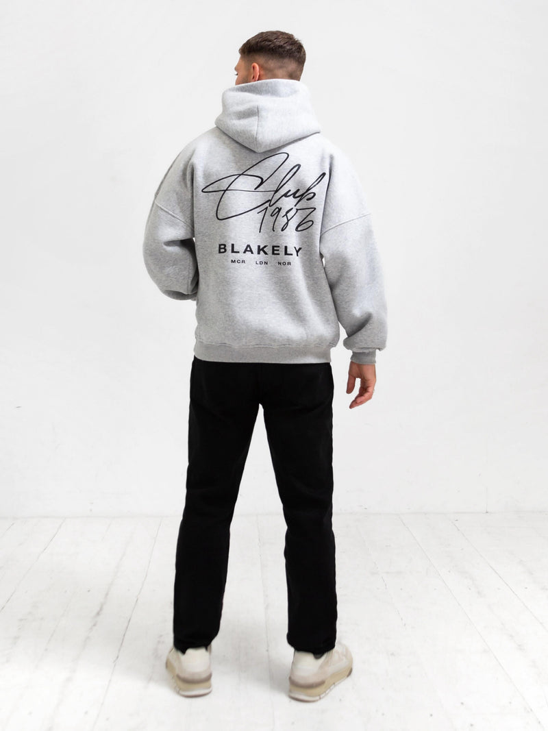 Club Relaxed Hoodie - Marl Grey