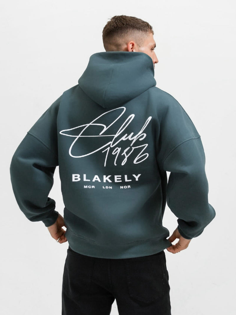 Club Relaxed Hoodie - Teal Green