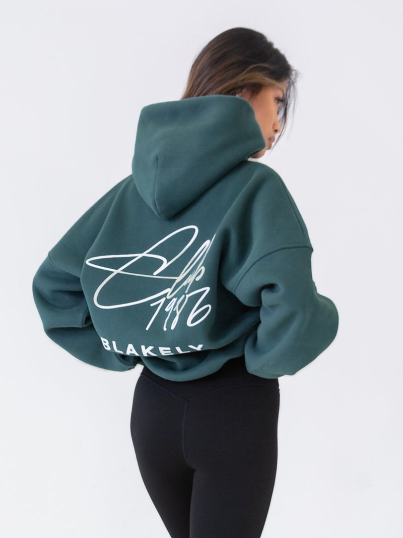 Club Oversized Hoodie - Teal Green