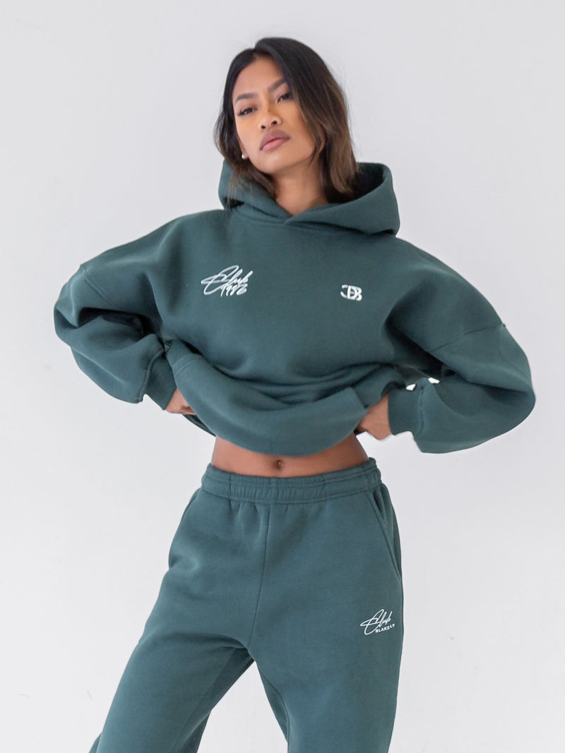 Club Oversized Hoodie - Teal Green