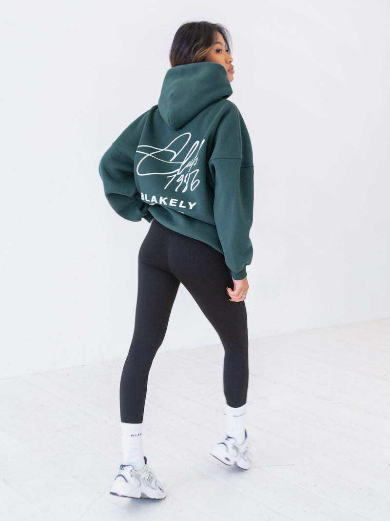 Club Oversized Hoodie - Teal Green