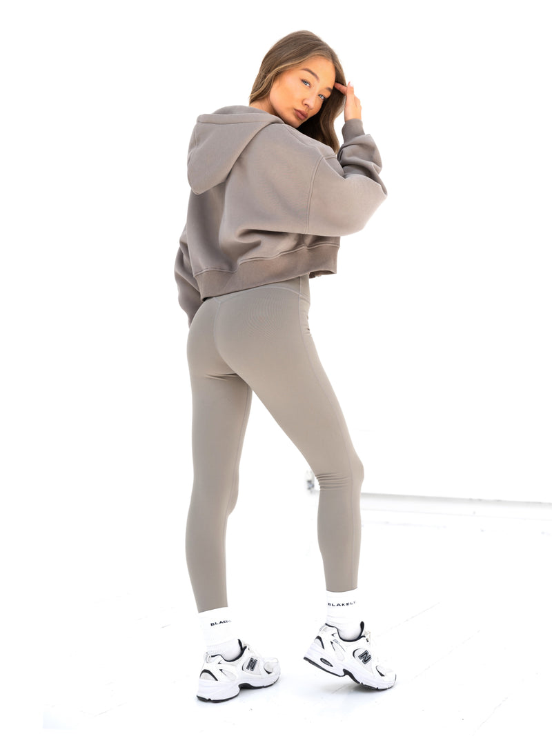 Blakely Full Zip Hoodie - Neutral Grey