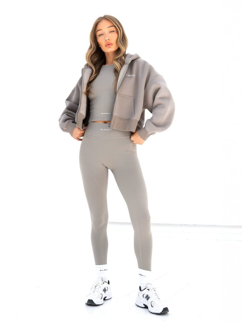 Blakely Full Zip Hoodie - Neutral Grey