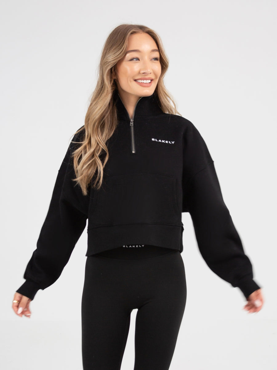 Soho 1/4 Zip Jumper - Black