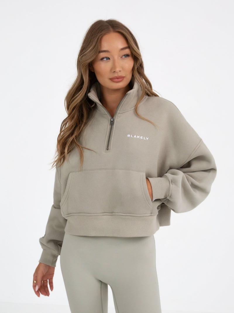 Soho 1/4 Zip Sweater - Grey